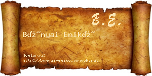 Bányai Enikő névjegykártya
