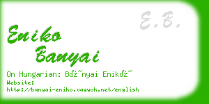 eniko banyai business card